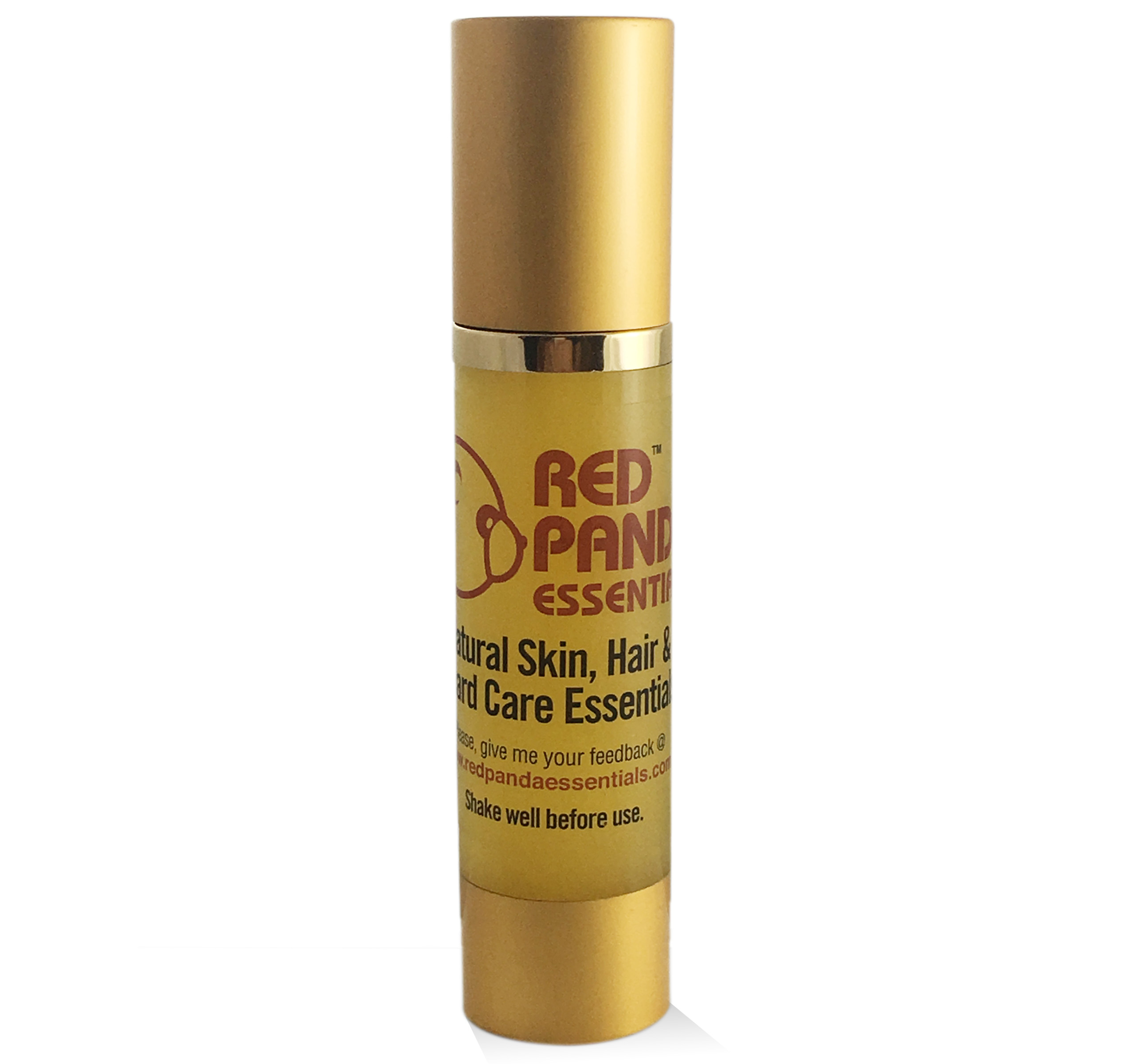 Natural Skin, Beard, and Hair Care for Men - gold-bottle-1-rev